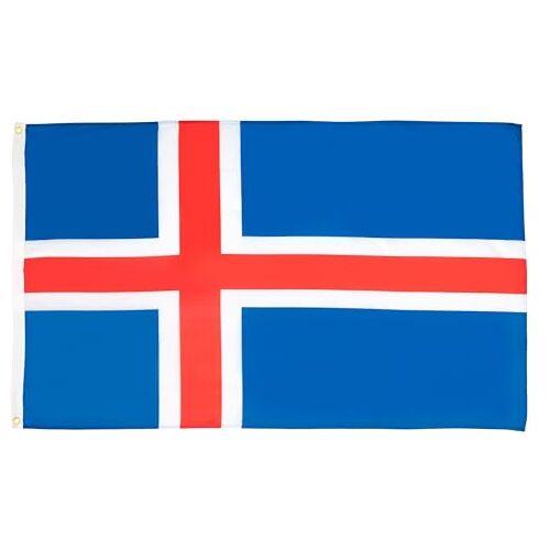 AZ FLAG IJslandse vlag 150x90 cm Ijslandse vlaggen 90 x 150 cm Banner 3x5 ft Licht polyester