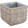 Sfeer voor jou PTMD Jenah Bloempot - 19 x 19 x 18 cm - Cement - Bruin