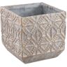 Sfeer voor jou PTMD Jenah Bloempot - 30 x 30 x 30 cm - Cement - Bruin