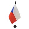 AZ FLAG Tsjechische Republiek Tafelvlag 15x10 cm Tsjechische Bureauvlag 15 x 10 cm Zwarte plastic stok en voet