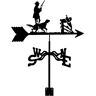 LYDSB Weathervane Lliving Scene, Decoration Weathervane, Wind Direction Indicators Kit Outdoor Garden Lawn Metal Bracket Garden iron Weathervane (Color : Hunt),Weathervanes