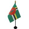 AZ FLAG Dominica Tafelvlag 15x10 cm Dominicaanse Bureaivlag 15 x 10 cm gouden speerblad