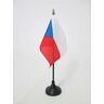 AZ FLAG Tsjechische Republiek Tafelvlag 15x10 cm Tsjechische Bureauvlag 15 x 10 cm gouden speerblad