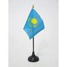 AZ FLAG Kazachstaanse Tafelvlag 15x10 cm Kazachse Bureaivlag 15 x 10 cm gouden speerblad