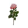 Decoris Kunstbloemen roos 68 cm kunstbloemen rozen kunstrozen zijden bloemen decoratieve bloemen Real Touch roze