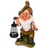 Birendy Figuur, dwerg, tuinkabouter tuinkabouter met solarlamp NF11021-2D 37 cm