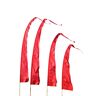 Asiastyle Bali-vlag, polyester, rood, 4 meter