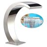 DWSSX Stainless steel pool fountain, pool water fountain ，for water park, silver waterfall curtain for pond, hot springs (Size : 65cm*30cm)