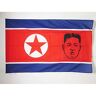 AZ FLAG Noord-Korea vlag met Kim Jong-un 90x60cm Noord-Koreaanse vlag 60 x 90 cm Hoes voor vlaggenmast AZ VLAG