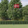 DCRAF Meubels Home Tools Denemarken Vlag en Pole 5,55 m Aluminium