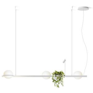 Vibia Palma hanglamp 3736 LED met plantenbak mat wit