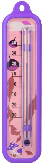 Metaltex thermometer junior 17,5 x 4,1 cm paars/wit - Wit,Paars