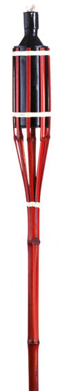 tib tuinfakkel 180 cm bamboe rood - Rood