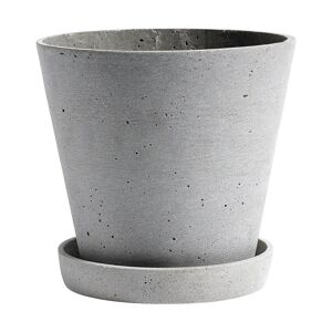 HAY Flowerpot with saucer krukke L Ø17.5 cm Grå