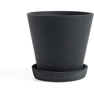 HAY Flowerpot with saucer krukke XXL Ø26 cm Svart