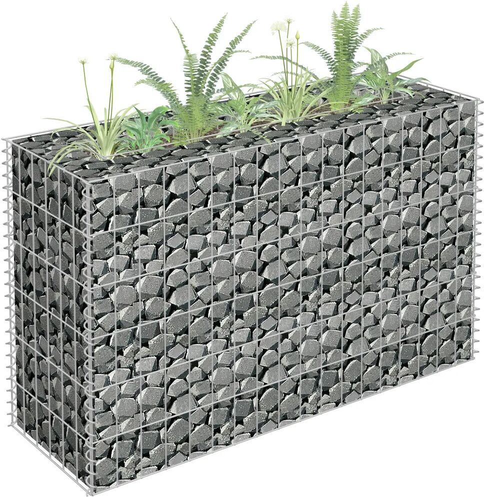 vidaXL Gabion høybed galvanisert stål 90x30x60 cm