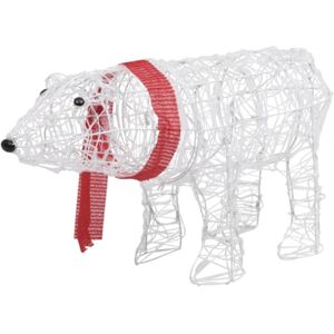 Vidaxl Decoração de Natal urso com 45 luzes LED 71x20x38 cm acrílico