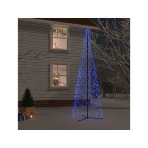 Vidaxl Árvore de Natal em cone 1400 luzes LED 160x500 cm azul