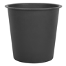 Beliani Vaso interno para flores sintético preto ø 26 cm uso em exteriores e interiores