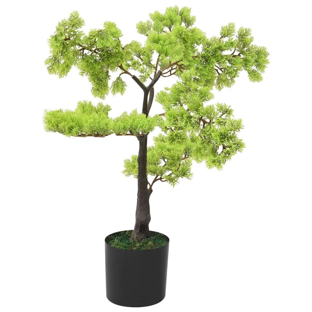 vidaXL Bonsai cipreste artificial com vaso 60 cm verde