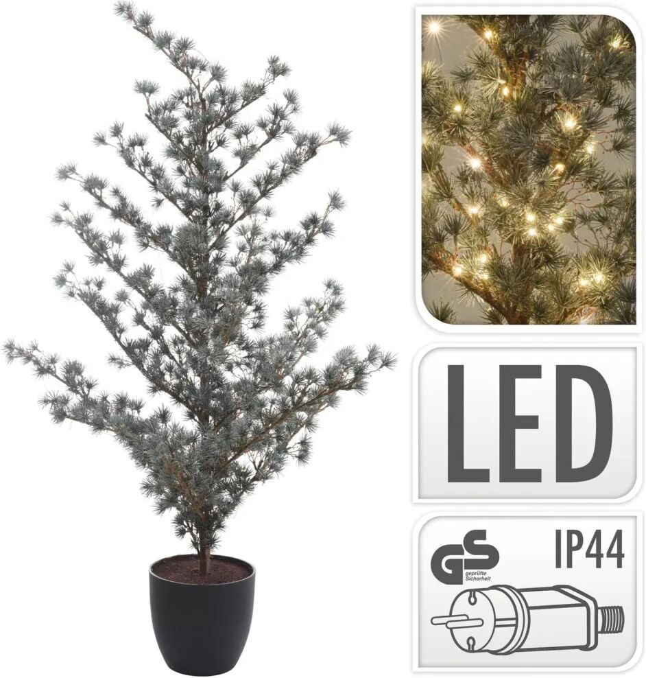 Ambiance Pom de Crăciun artificial în ghiveci, cu 136 LED-uri, 125 cm