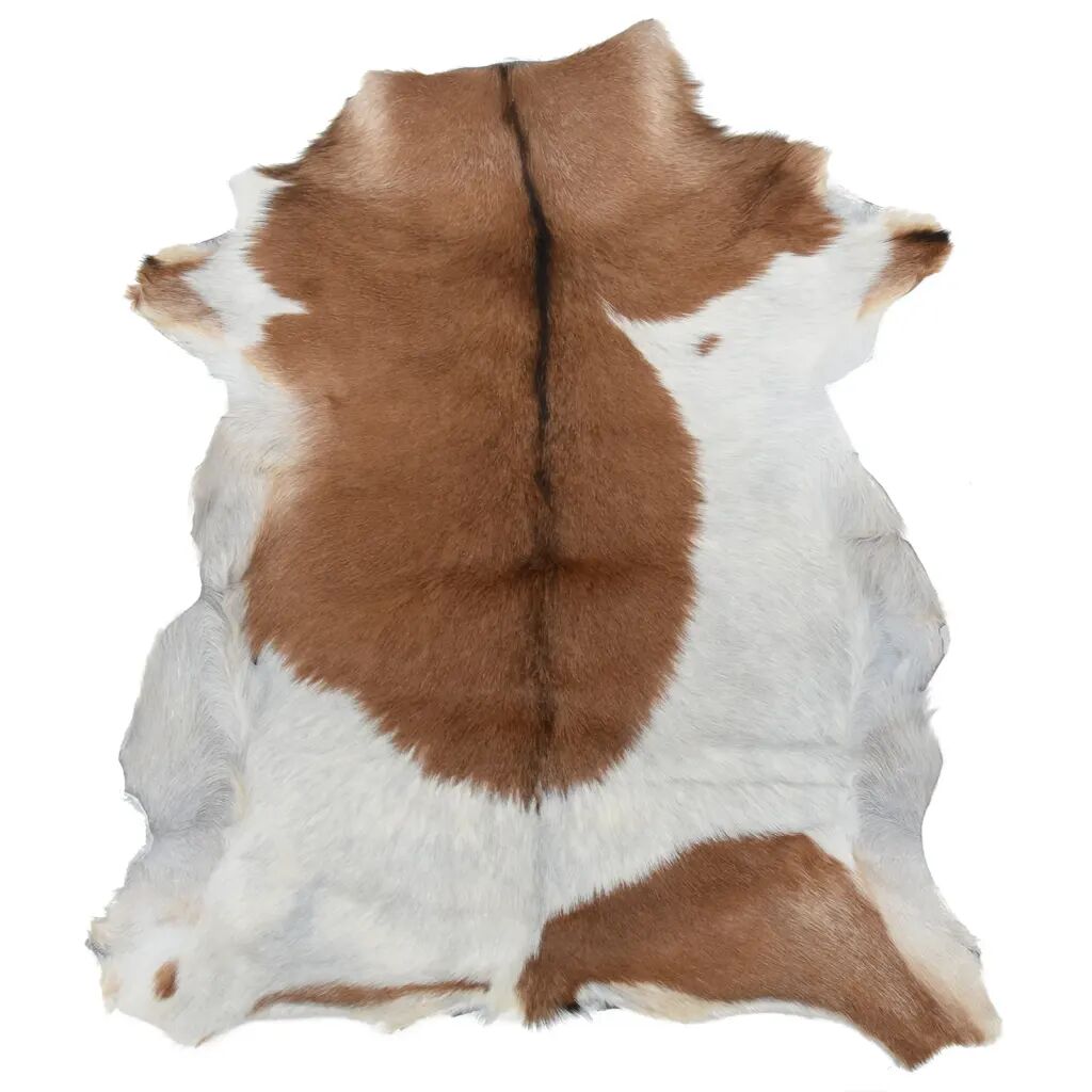 vidaXL Piele de capră, alb și maro mixt, 60x100 cm
