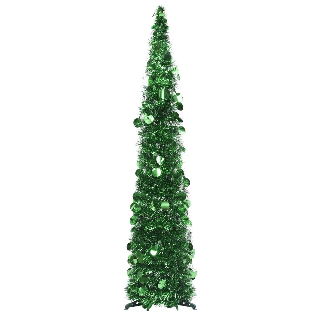 vidaXL Rozkladací umelý vianočný stromček zelený 120 cm PET