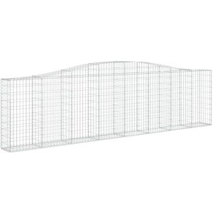 Dakota Fields Arhaan Arched Gabion Basket white 120.0 H x 400.0 W x 30.0 D cm