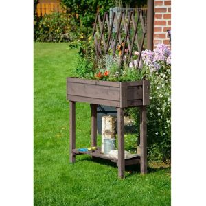 Alpen Home Elevated Planter with Trellis gray 130.0 H x 28.5 W x 79.0 D cm