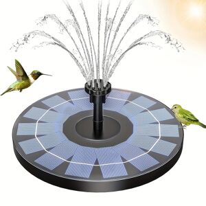 Temu 1pc Solar Powered Water Fountain, Solar Fountain Bird Bath Pump With 6 Nozzles, Free Standing Portable Floating Solar Powered Water Fountain Pump For Garden, Pond, Pool, Outdoor And Backyard, 1.5w