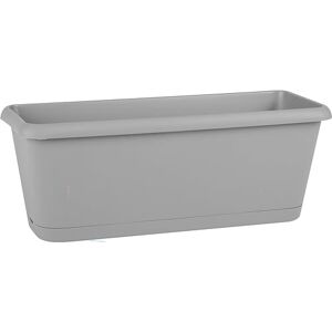 EDA Chorus Planter 40 cm, Concrete Grey, 39,8 x 18,8 x H.16,1 cm