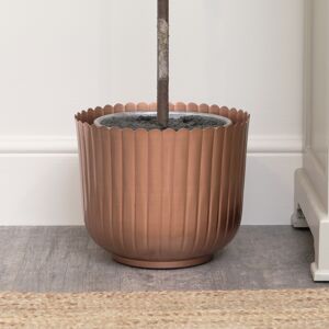 Copper Scalloped Metal Planter Material: Metal