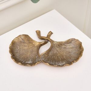 Gold Ginkgo Leaf Tray Material: