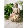 Premier Decorations Ltd Polystone Buddha Water Feature with LED Light 86.0 H x 61.0 W x 52.0 D cm