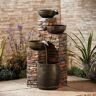 Dakota Fields Kalgan Resin Pouring Bowls Water Feature with Light 89.5 H x 44.5 W x 42.5 D cm