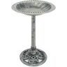 Christow Resin Rustic Bird Bath - Grey