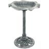 Christow Resin Leaf Bird Bath - Grey - Grey