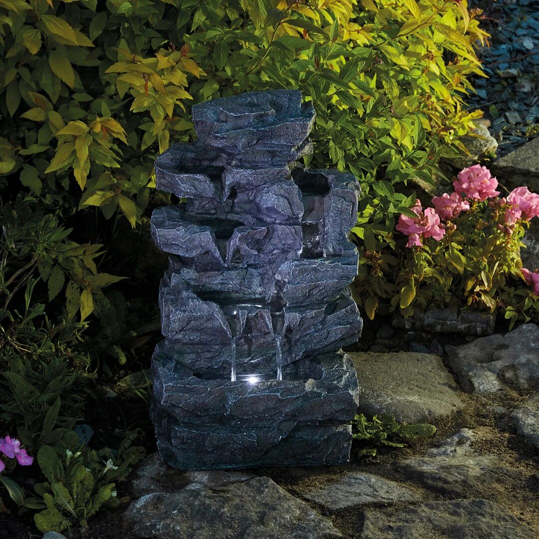 Photos - Fountain Pumps Dakota Fields Tippett Polystone Fountain with LED Light 45.5 H x 23.5 W x