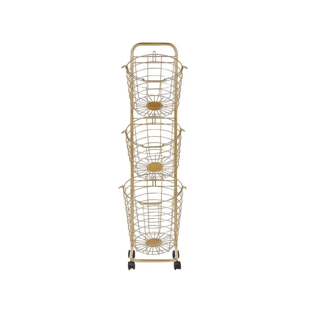 Photos - Other interior and decor Rebrilliant Metal Basket yellow 123.0 H x 37.0 W x 37.0 D cm