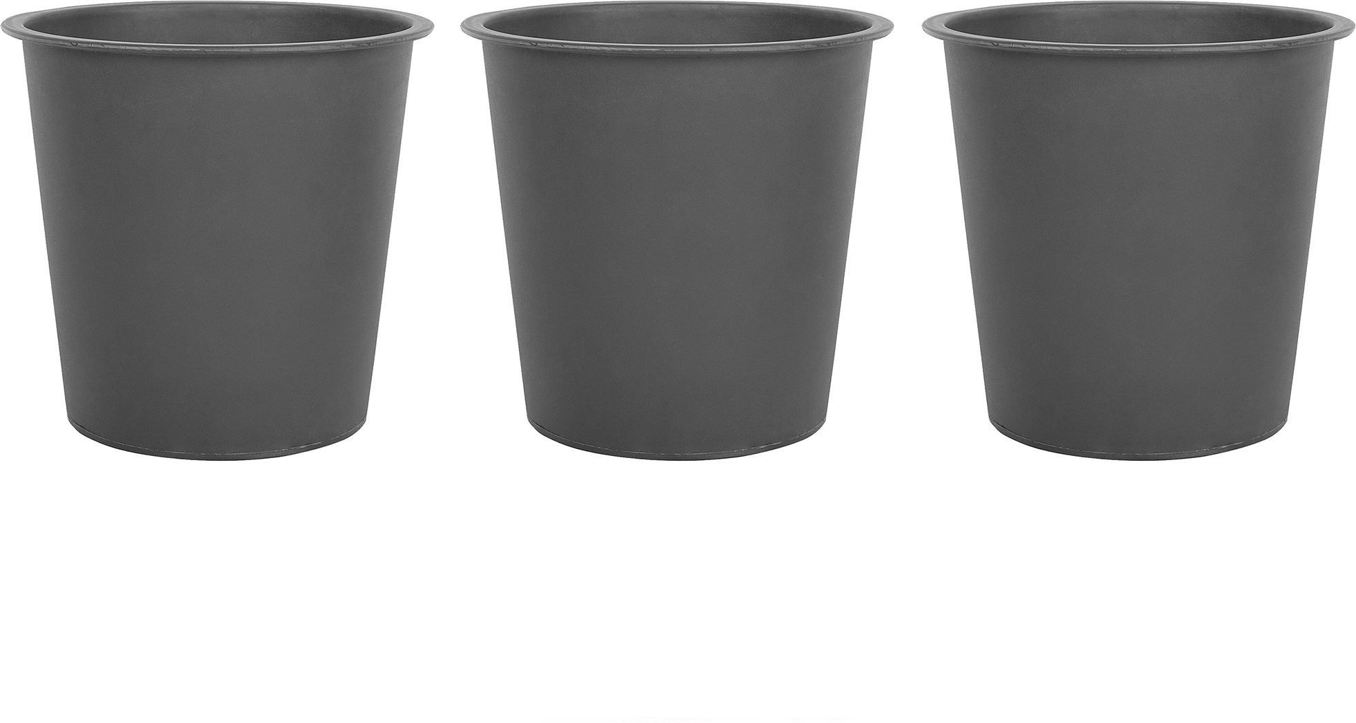 Beliani Set of 3 Self-Watering Plant Flower Pot Inserts Automatic Irrigation System Indoor Outdoor Round 42 cm