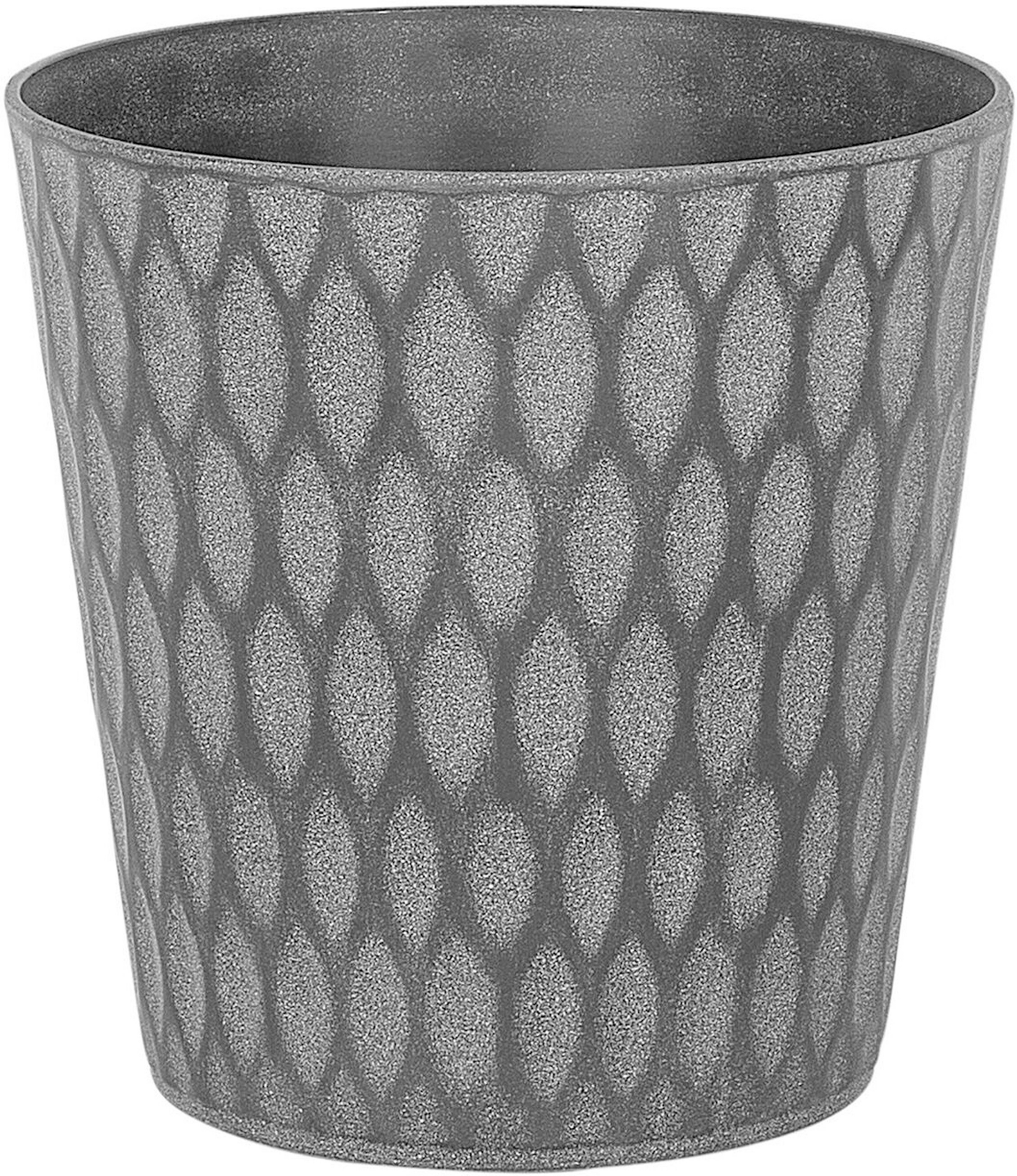 Beliani Plant Pot Planter Dark Grey Fibre Clay Outdoor Resistances 36 x 36 cm All-Weather