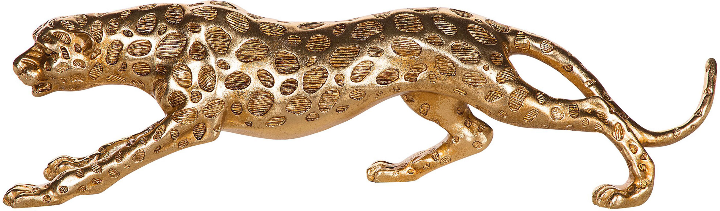 Beliani Decorative Figurine Gold Polyreisin 14 cm Leopard