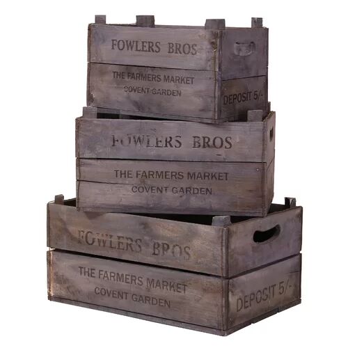 Alpen Home Cavour Fowlers Bros Solid Wood 3 Piece Organiser Box Set Alpen Home 3.81cm H x 213.36cm W x 22.86cm D