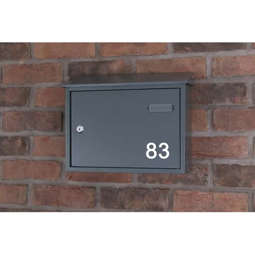 Dakota Fields Guse Locking Wall Mounted Letter Box Dakota Fields Colour: Grey, Number: 83  - Size: Large