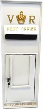 ClassicLiving Carrickfergus Locking Wall Mounted Letter Box ClassicLiving Colour: White  - Size: 205cm H X 93cm W X 63cm D