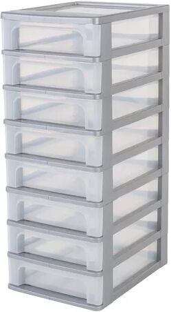 IRIS Plastic Organiser Boxes IRIS Colour: Silver Extra Large