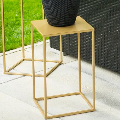 Dakota Fields Bensonhurst Plant Stand Dakota Fields Colour: Gold, Size: 130cm H x 24cm W x 24cm D  - Size: 70cm H x 24cm W x 24cm D