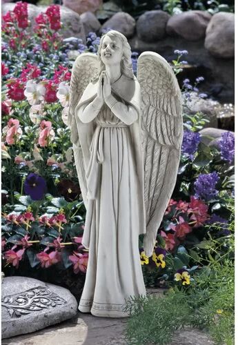 Design Toscano Divine Guidance Praying Angel Statue Design Toscano Size: 84cm H x 38cm W x 25cm D  - Size: Round 240cm