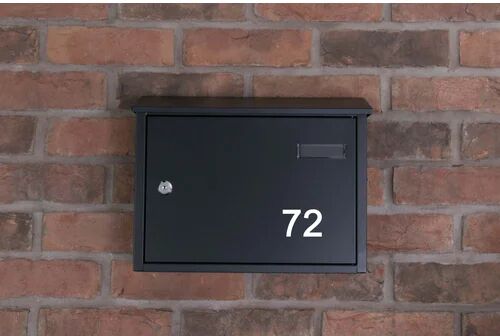 Dakota Fields Guse Locking Wall Mounted Letter Box Dakota Fields Colour: Black, Number: 72  - Size: Runner 80 x 230cm