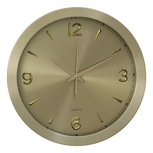 Metro Kaat Wall Clock Metro Lane Colour: Gold  - Size: 85cm H X 54cm W X 51cm D